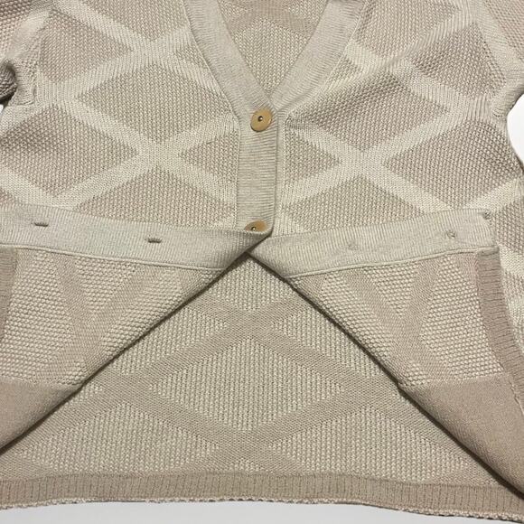 VTG St. John Santana Knit Cardigan Sweater M Cream Gold Buttons Old Money USA - Picture 4 of 9